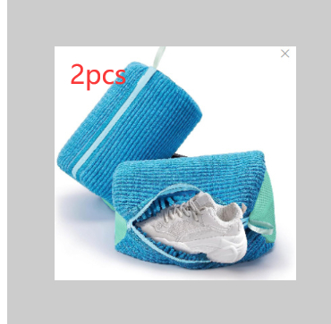 Two blue shoe-wash bags from the selected two-piece variant